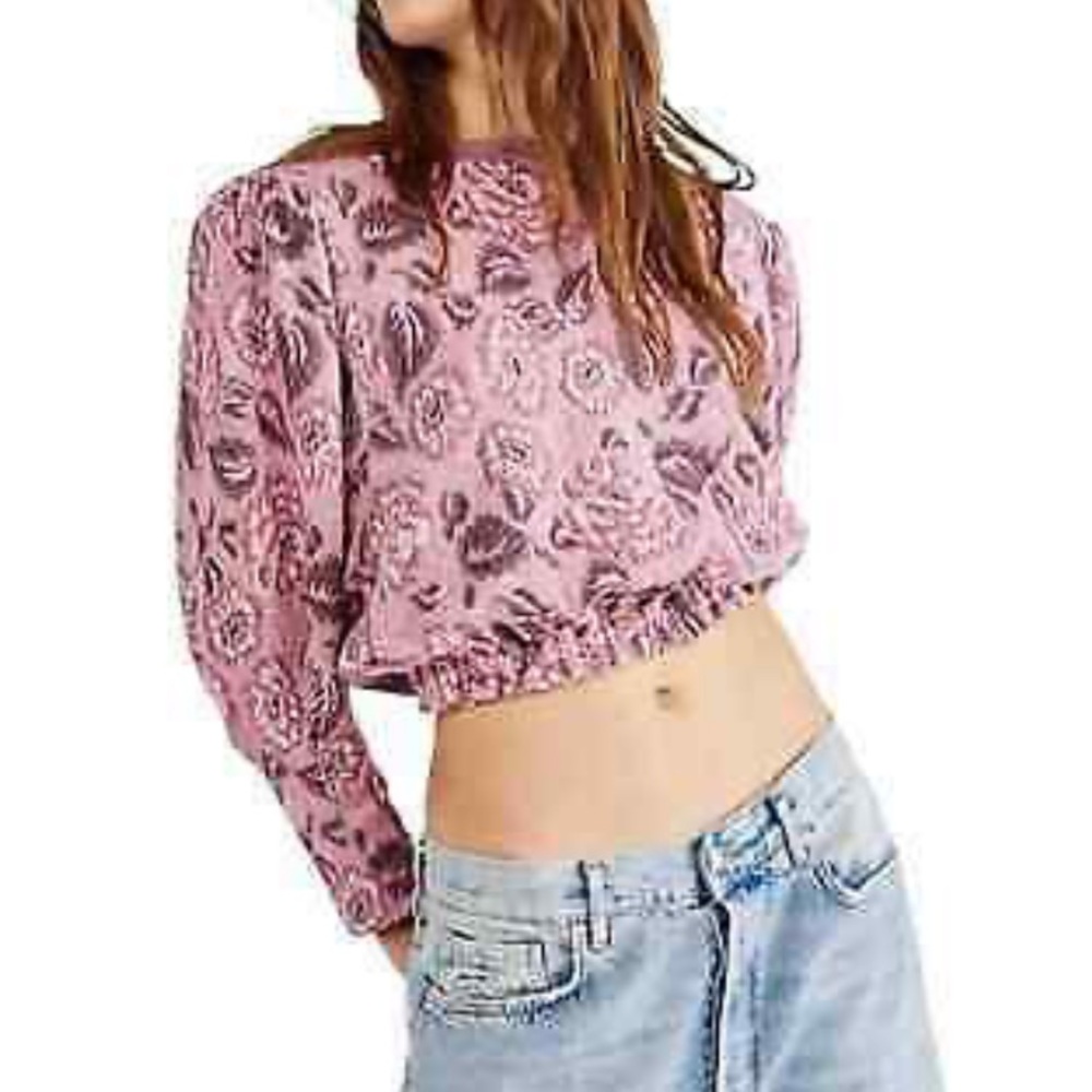 NWT FREE PEOPLE NO ORDINARY TOP, PINK, XL